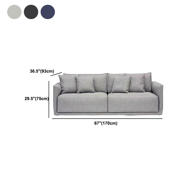 Linnen bank 36.61 "D x 29.53" H vierkante armbank voor woonkamer