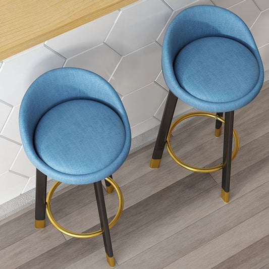 Glam Reception Upholstered Stool Matte Finish Round Footrest Stool Clearhalo 'Bar Furniture' 'Bar Stools' 'bar_stools' 'furn' 'furn_bar_stools' 'Furniture' 'furniture_bar_stools' 'Kitchen & Dining Furniture' 1200x1200_489fd1dc-283f-4e49-b1df-0c0bd089bcac