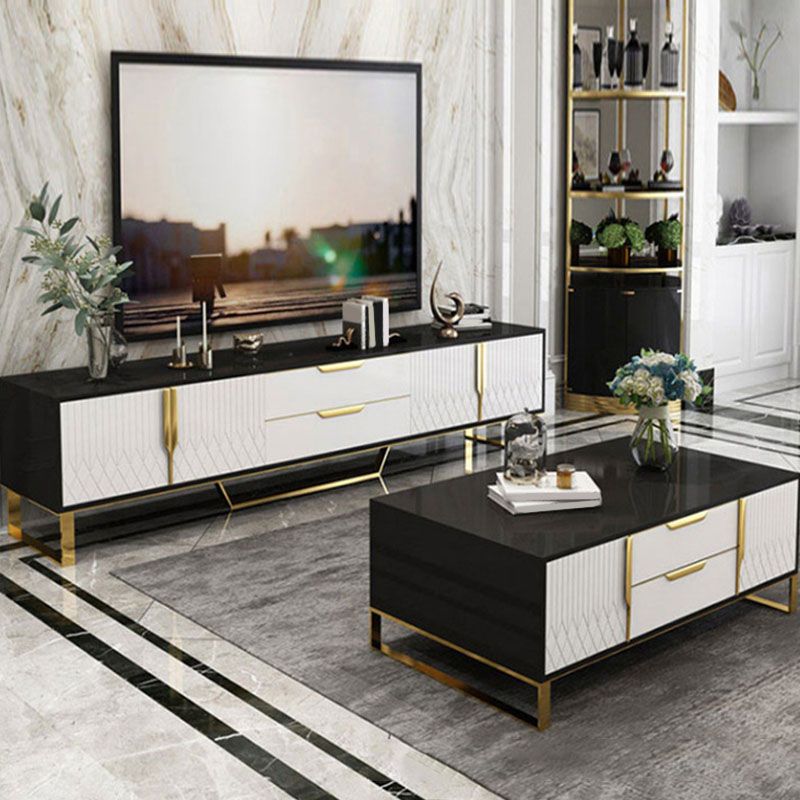 Wooden Media Console Contemporary TV Stand Console for Living Room Clearhalo 'furn' 'furn_tv_stands_entertainment_centers' 'Furniture' 'Living Room Furniture' 'TV Stands & Entertainment Centers' 'TV Stands & Media Storage Furniture' 'tv_stands_entertainment_centers' 1200x1200_489fd72f-045b-4886-a124-6b612ad391ff