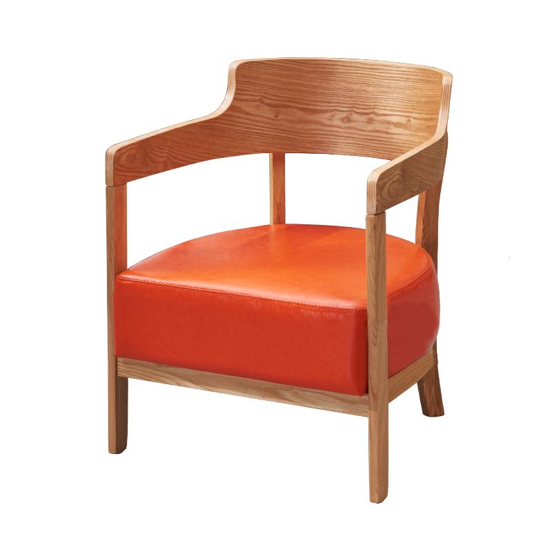 Solid Color Living Room Arms Included Basic Four Leg Square Arms Accent Chair