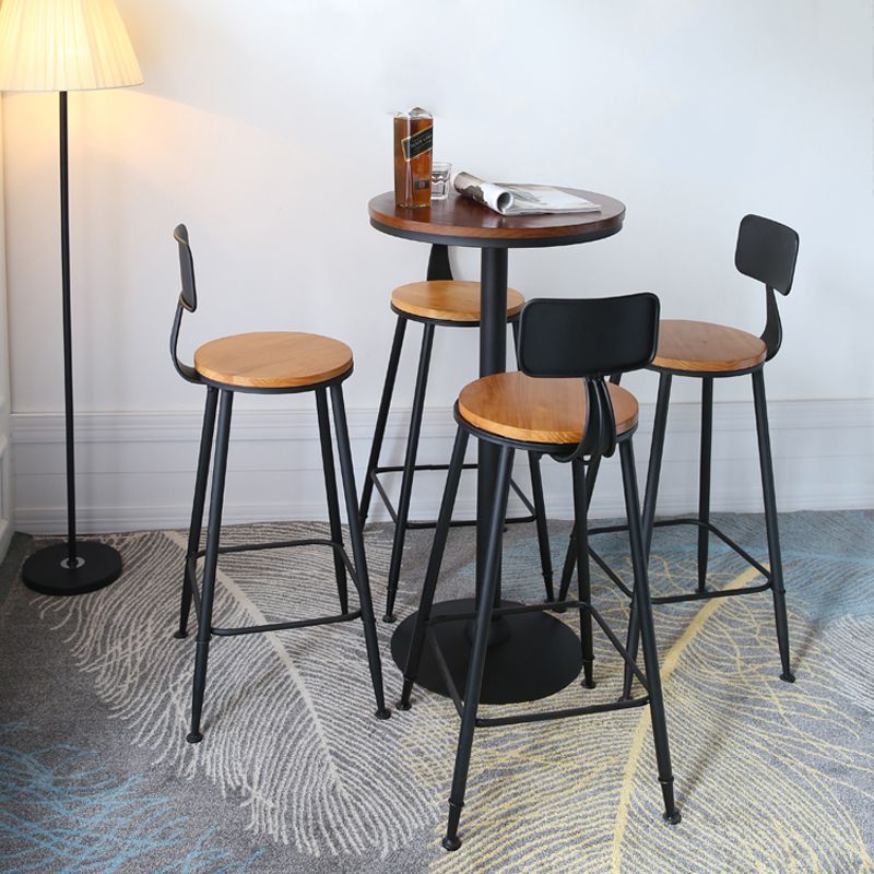 Industrial Solid Wood Bar Table Set 1/2/5 Pieces Fixed Bistro Set for Home Use Clearhalo 'Bar Furniture' 'furn' 'furn_home_bar_bar_sets' 'Furniture' 'Home Bars & Bar Sets' 'home_bar_bar_sets' 'Kitchen & Dining Furniture' 1200x1200_48a03ab9-d272-4db7-89c8-abe6fb5aae3b