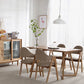 Modern Style Solid Wood Dining Set with Rectangle Shape Table and Double Pedestal Base Clearhalo 'Dining Room Sets' 'Dining Tables & Seating' 'dining_room_set' 'furn' 'furn_dining_room_set' 'Furniture' 'furniture_dining_room_set' 'Kitchen & Dining Furniture' 'kitchen&dining_furn' 'kitchen' 1200x1200_48a054bd-4c26-4a6e-9798-68e27e6577d1