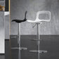 Modern Plastic Adjustable Height Swivel Bar Stool with Footrest