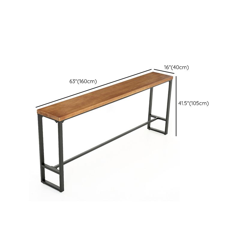 Industrial Bar Table Set  1/5/9 Pieces Rectangle Wood Counter Table with Stools for Bar
