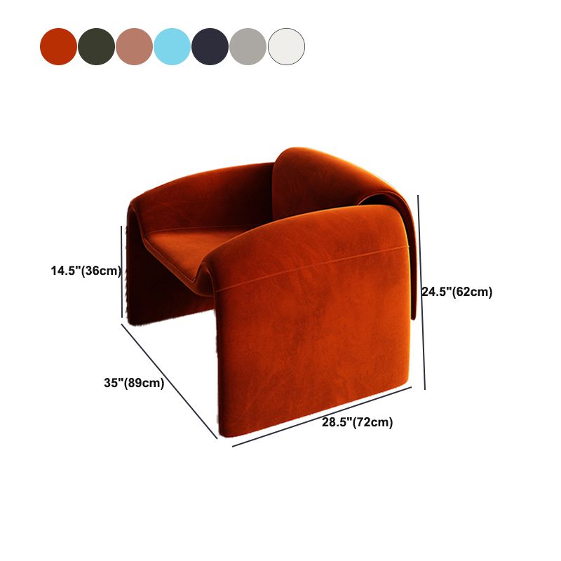 Mid-Century Modern Armless Accent Room Chair Fixed Back Accent Chair for Living Room Clearhalo 'Accent Chairs' 'accent_chairs' 'Chairs & Seating' 'furn' 'furn_accent_chairs' 'Furniture' 'Living Room Furniture' 1200x1200_48a18be2-afeb-4989-9cf2-cb35e98e53a2