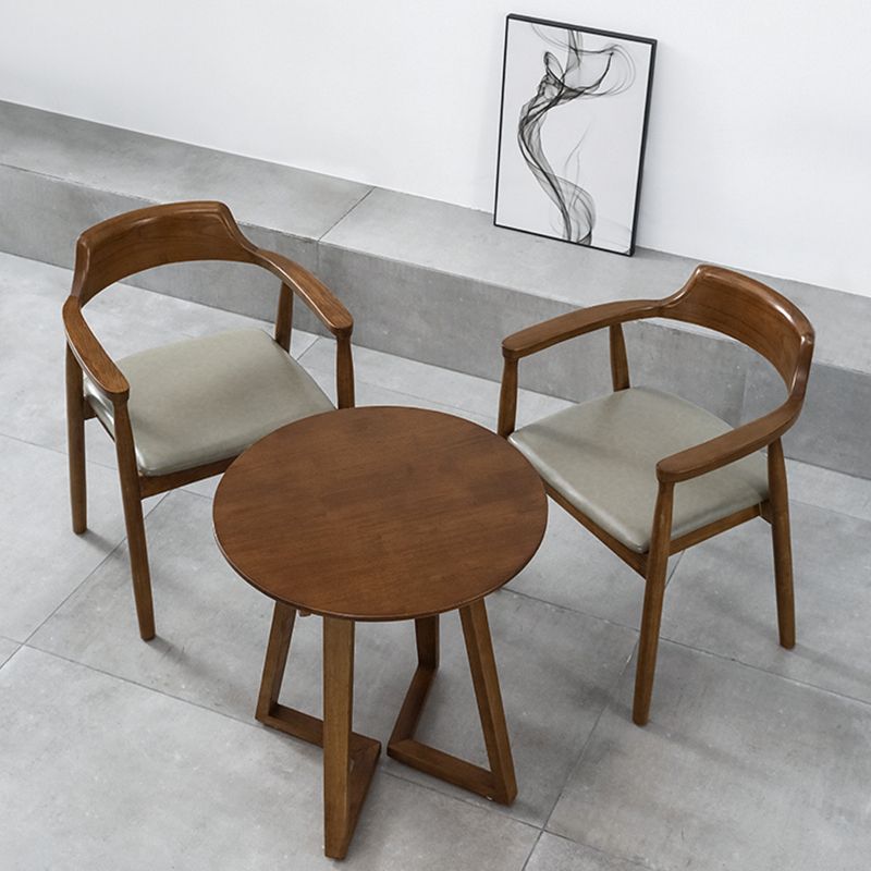 Single Round Sled Solid Wood Medium Wood Coffee Cocktail Table Clearhalo 'Coffee & Accent Tables' 'Coffee Tables' 'coffee_tables' 'furn' 'furn_coffee_tables' 'Furniture' 'Living Room Furniture' 1200x1200_48a1c474-6235-4e2d-a857-9eda10841755