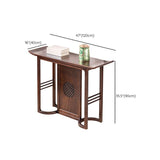 Rectangle Shape Contemporary Console Table Walnut Brown Wooden Console Sofa Table