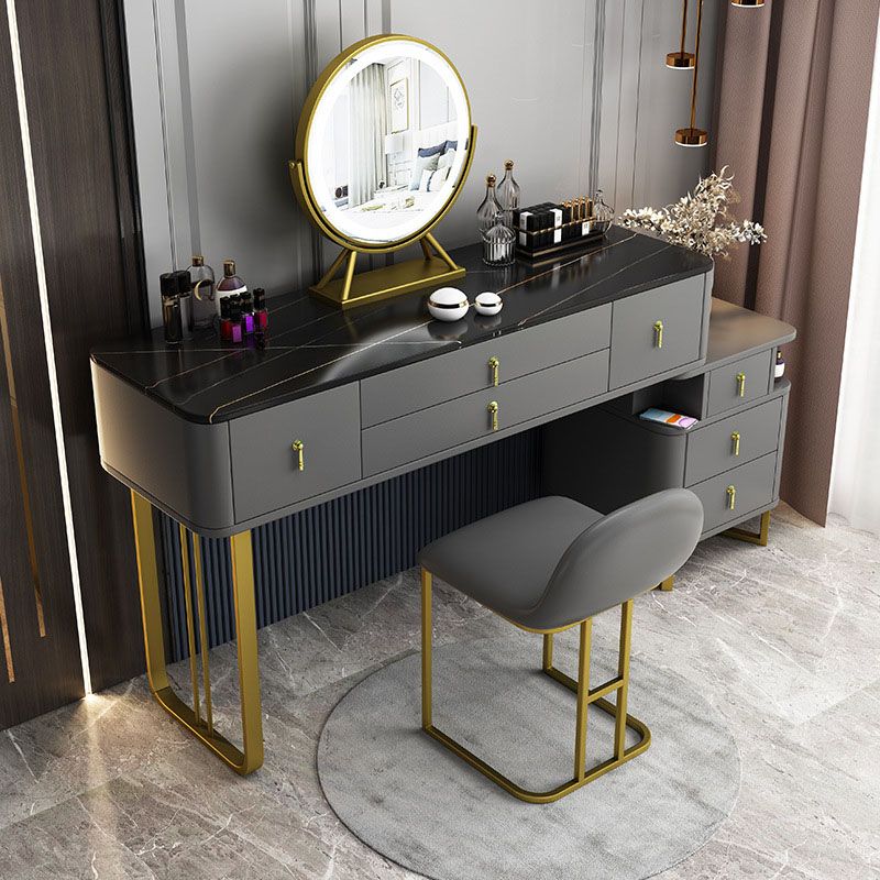 Dennenhout 7 laden dressoir met stenen top make-up ijdelheid voor bedroon