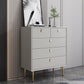 Baúl de lencería de madera vertical con 5 cajones, baúl de almacenamiento moderno para dormitorio