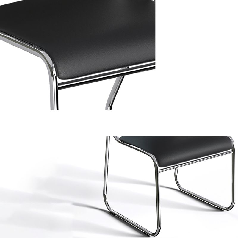 20" Wide Contemporary Desk Chair Black Armless Leather Office Chair Clearhalo 'furn' 'furn_office_chair' 'Furniture' 'Office Chairs' 'Office Furniture' 'office_chair' 1200x1200_48a4fce0-d94d-429f-bcd1-fe0b9be7a4cf