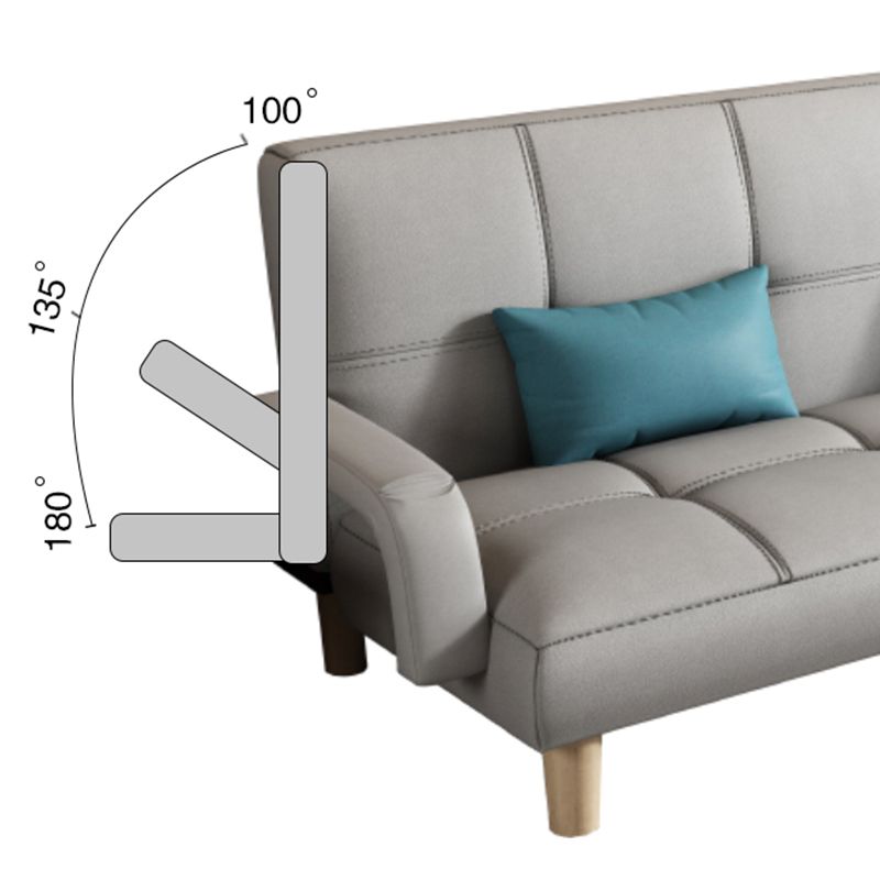 Sofá de sofá cama escandinava Futon Sofá Biscuit Back Futon Sleeper Sofa