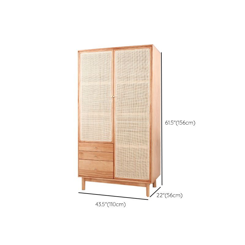 Kleiderbahngarderobe Schrank Massivholz moderne Garderobe Armoire