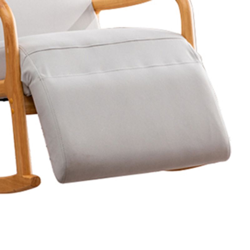 Wood Base Rocking Chair Leisure Upholstered Lazy Sofa Chair for Living Room Clearhalo 'Chairs & Seating' 'furn' 'furn_rocking_chairs' 'Furniture' 'Living Room Furniture' 'Rocking Chairs' 'rocking_chairs' 1200x1200_48a61674-4fb4-4a8d-b5a6-aea9ef080046