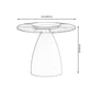 Style moderne blanc / top rock tôle roche artisanat rond table basse