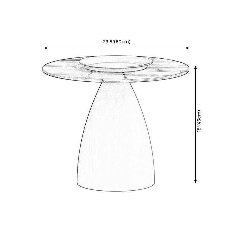 Taglie moderna in stile bianco/nero in tela top metallica tavolino rotondo