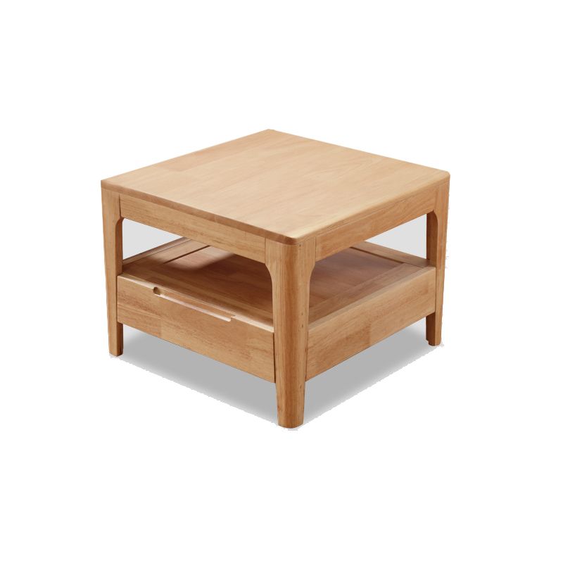 Moderne 23,62 "Wide End Table Sqaure 4 Beins Beizertisch mit 1 Schublade