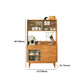 16.1"W Cherry Wood Sideboard Cabinet 4-drawer Natural Side Board with Sliding Door Clearhalo 'buffet_sideboard' 'Buffets & Sideboards' 'furn' 'furn_buffet_sideboard' 'Furniture' 'Kitchen & Dining Furniture' 1200x1200_48a8a725-f396-434b-a1d0-ee9dcfaf0b94