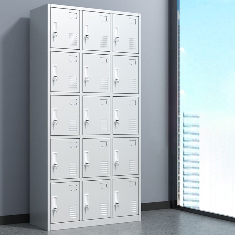 Armoire de rangement de porte à charnière en métal armoire grise contemporaine pour salle de bain