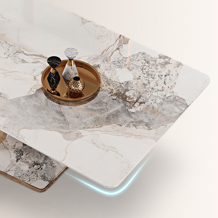 Luxurious 1/2/3/4/5/6/7 Pieces Rectangle Dining Set Sintered Stone Top Dinette Table Set Clearhalo 'Dining Room Sets' 'Dining Tables & Seating' 'dining_room_set' 'furn' 'furn_dining_room_set' 'Furniture' 'Kitchen & Dining Furniture' 1200x1200_48ab200b-6b56-4082-b32d-b78e19c4d151