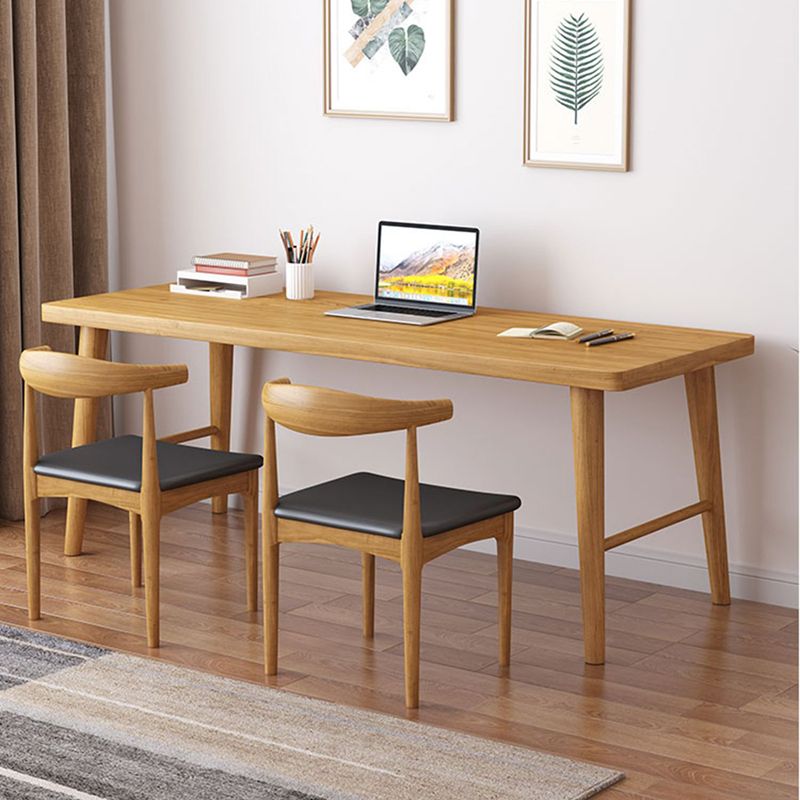 Moderna scrivania per ufficio rettangolo in legno massiccio 29.53 "scrivania naturale alta