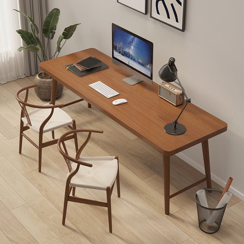 Contemporary H-Shape Writing Desk Rectangular Solid Wood Office Desk Clearhalo 'furn' 'furn_office_desk' 'Furniture' 'Office Desks' 'Office Furniture' 'office_desk' 1200x1200_48ad0ebf-2171-4ee1-ac01-5703087a9d84