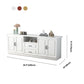 Moderne Holz -TV -Ständer Open Storage TV -Konsole mit Schubladen und Türen, 16 "D x 27,5" H