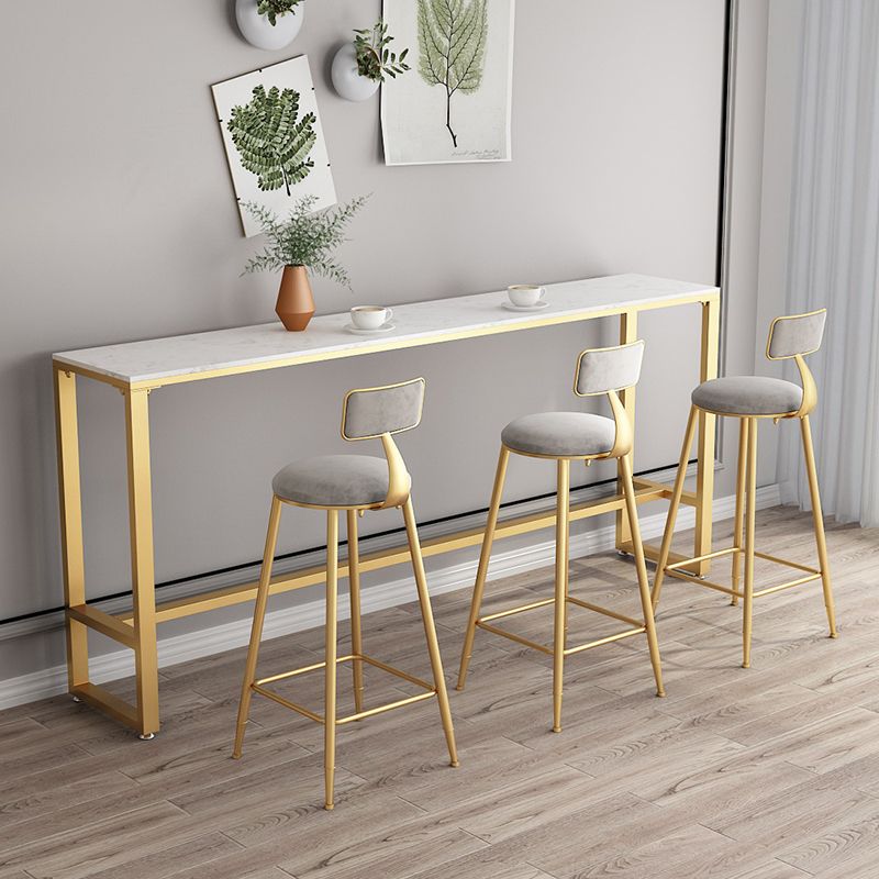 42-inch Height Cocktail Bar Table Glam Style Stone Top Bar Table for Living Room Clearhalo 'Bar Furniture' 'Bar Tables' 'bar_tables' 'furn' 'furn_bar_tables' 'Furniture' 'furniture_bar_tables' 'Kitchen & Dining Furniture' 'kitchen&dining_furn' 'kitchen' 1200x1200_48af0a26-6afb-400c-8969-e8b82095b136