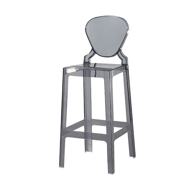 Nordic Style 30-inch Barstool Transparent Plastic Backrest Bar Stool for Dining Room Clearhalo 'Bar Furniture' 'Bar Stools' 'bar_stools' 'furn' 'furn_bar_stools' 'furniture_bar_stools' 'Kitchen & Dining Furniture' 'kitchen&dining_furn' 'kitchen' 'kitchen_furn' Furniture' 1200x1200_48b06f09-53eb-47cd-a5c0-edb256bc29e3