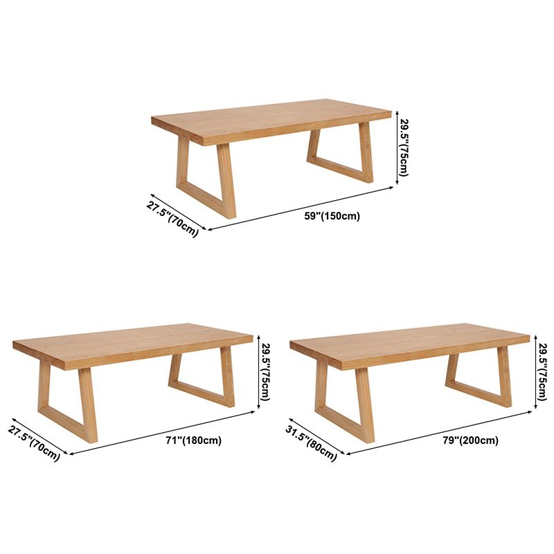Rectangle Pine Solid Wood Table Modern Dining Table in Nature with Double Pedestal Clearhalo ' dining_table' 'Dining Tables & Seating' 'Dining Tables' 'furn' 'furn_dining_table' 'Furniture' 'furniture_dining_table' 'Kitchen & Dining Furniture' 'kitchen&dining_furn' 'kitchen' 'kitchen_dining_table' 1200x1200_48b102a6-b0f1-4d94-87c7-1e06e57aa674