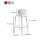 Modern Bar-stool Plastic Counter Bar Stool for Kitchen Bar with Plastic Legs Clearhalo 'Bar Furniture' 'Bar Stools' 'bar_stools' 'furn' 'furn_bar_stools' 'Furniture' 'furniture_bar_stools' 'Kitchen & Dining Furniture' 1200x1200_48b1baf8-ad01-48c4-a3e4-5e14c8da5897
