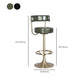 Tabouret de bar rotatif glam rotatif tabouret de comptoir en faux cuir pour la maison