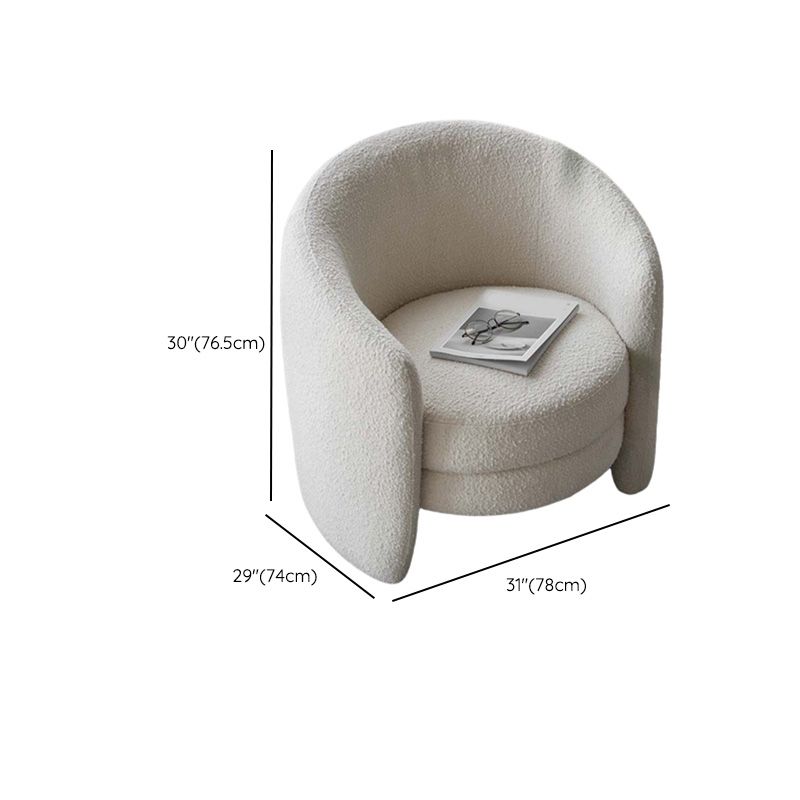White Fixed Back Lounge Chair Arms Included Barrel Chair for Living Room Clearhalo 'Accent Chairs' 'accent_chairs' 'Chairs & Seating' 'furn' 'furn_accent_chairs' 'Furniture' 'Living Room Furniture' 1200x1200_48b2942c-8de1-4601-9317-d4a9c6d3cef5
