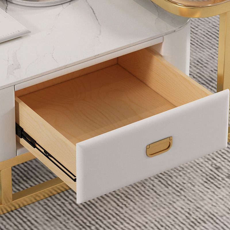 Frame Coffee Table Modern Slate Cocktail Table with Storage Drawers Clearhalo 'Coffee & Accent Tables' 'Coffee Tables' 'coffee_tables' 'furn' 'furn_coffee_tables' 'Furniture' 'Living Room Furniture' 1200x1200_48b35627-b557-4efc-8749-21fb24ba07f5