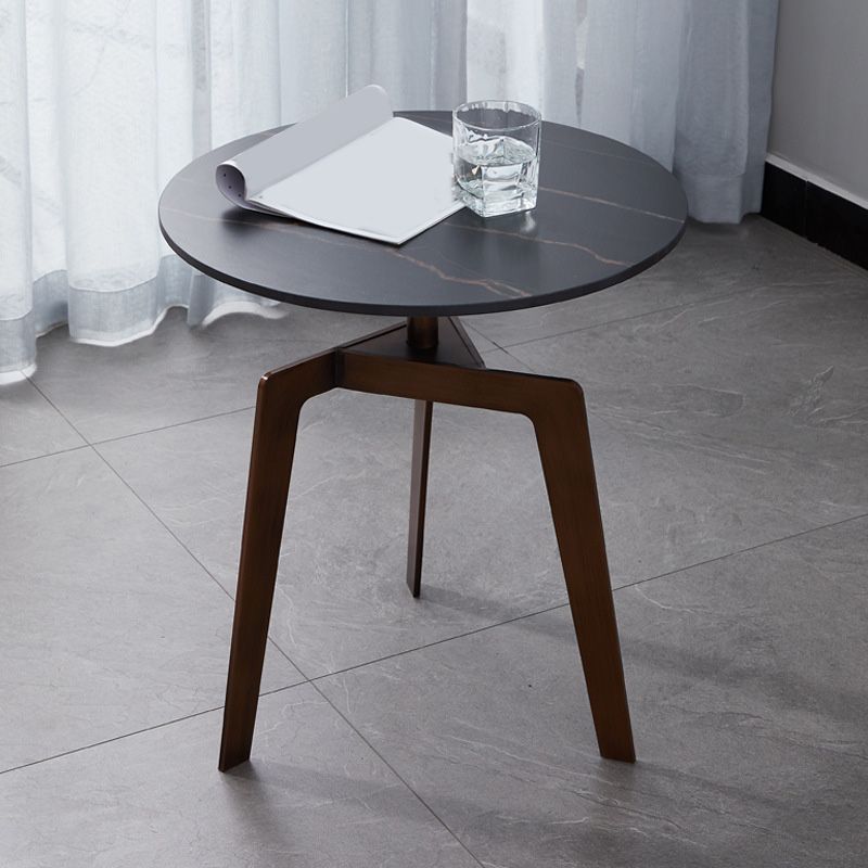 Modern Marble Top End Table 3 Mental Legs Sofa Side End Table for Living Room Clearhalo 'Coffee & Accent Tables' 'End & Side Tables' 'end_side_table' 'end_side_tables' 'furn' 'furn_end_side_tables' 'Furniture' 'furniture_end_side_table' 'Living Room Furniture' 1200x1200_48b3844e-f5f7-44f6-b5ba-50c3fb2d683b