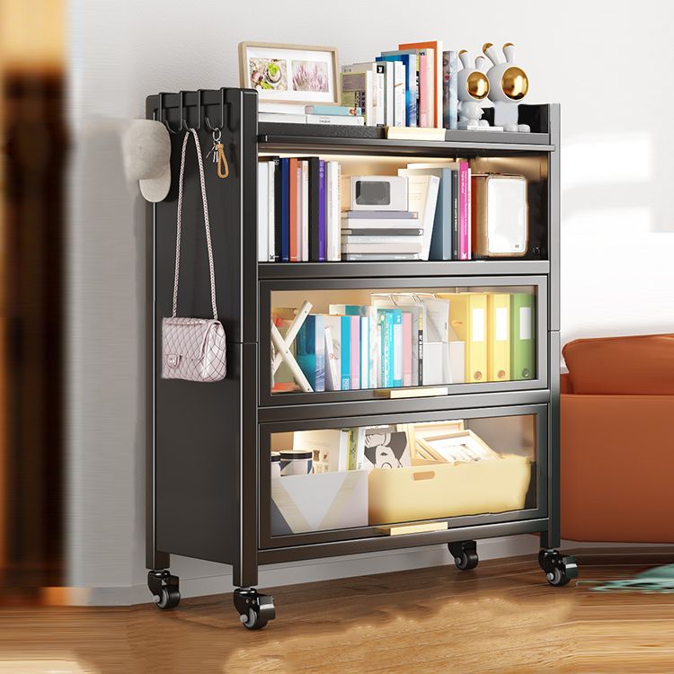 Bibliothèque en métal, 14,5 "W, étagères géométriques à bibliothèque multiples