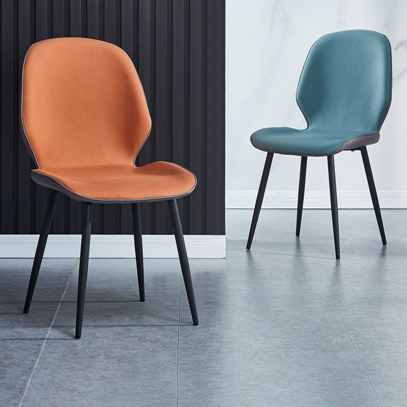 Industrial Style Faux Leather Dining Chairs Solid Back Chair for Kitchen Clearhalo ' kitchen&dining_furn' 'Dining Chairs' 'Dining Tables & Seating' 'dining_chair' 'furn' 'furn_dining_chair' 'Furniture' 'furniture_dining_chair' 'Kitchen & Dining Furniture' 'kitchen' 1200x1200_48b4519b-ba48-40f1-898b-9f0840e991da