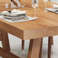 Solid Wood Top Dining Table Rectangle Pine Wood Table with Trestle Base Clearhalo 'Dining Tables & Seating' 'Dining Tables' 'dining_table' 'furn' 'furn_dining_table' 'Furniture' 'Kitchen & Dining Furniture' 1200x1200_48b807a4-dbcc-42b8-8c8e-6c95ae5023e7