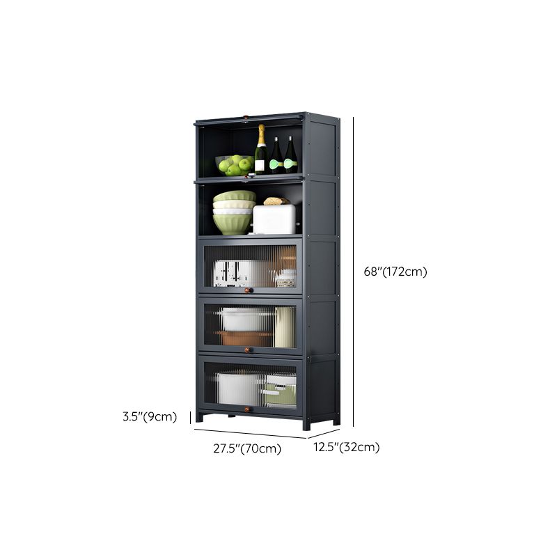 Server di cucina in bambù grigio moderno server per soggiorno