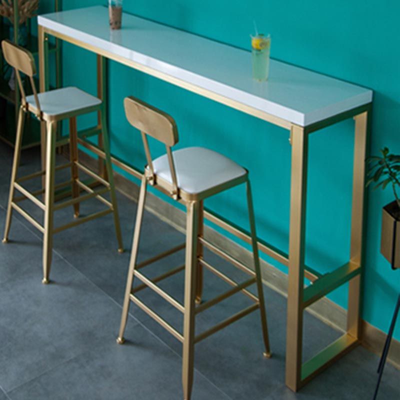 Tavolo da bar in stile glam tavolo da pub piedistallo oro per soggiorno