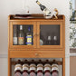 Modern Floor Wine Bottle Rack Wooden Brown Wine Bottle Rack for Home