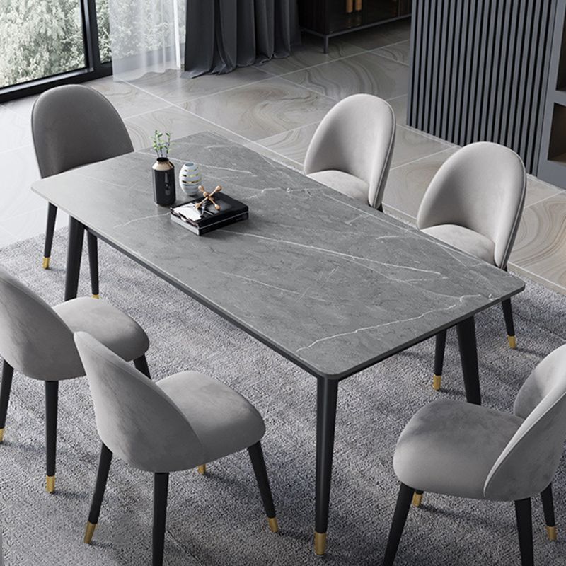 Modern 4 Legs Pedestal Dining Table Stone Table for Dining Room