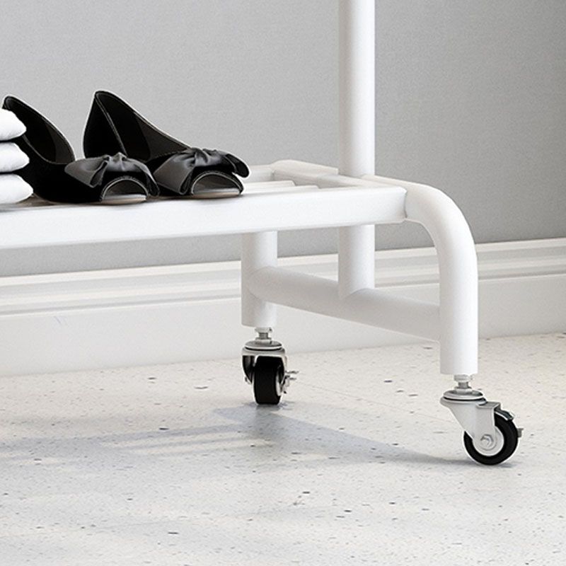 Klassischer Metallkleidung Kleiderbügel freistehende Haken mit Lagerregalen