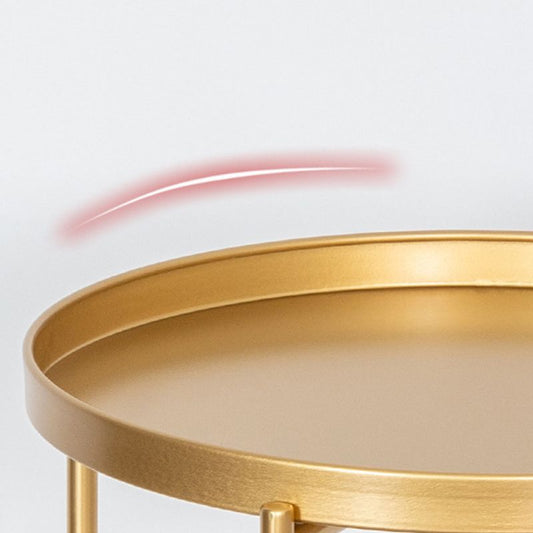 Mesa de las patas cruzadas modernas Mesa de esquina de la bandeja redonda de la parte superior del lado del lado