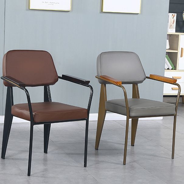 Chaise de bras industriel en métal ouvrir la salle de cuisine de salle à manger