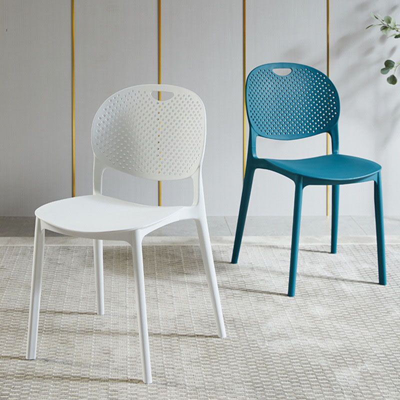 Glam Style Open Back Side Chair Plastic Stackable Dining Chair for Indoor Clearhalo 'Dining Chairs' 'Dining Tables & Seating' 'dining_chair' 'furn' 'furn_dining_chair' 'Furniture' 'Kitchen & Dining Furniture' 1200x1200_48bf1a8b-6464-4cde-a25d-70ac34e6ccb2