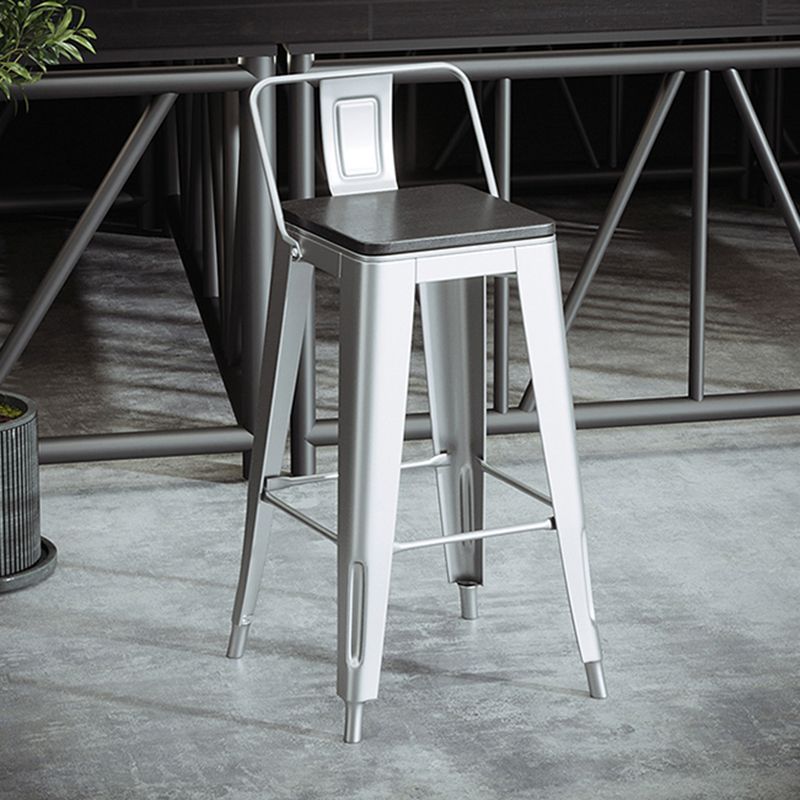 1/3/4 Pieces Industrial Bar Stool and Table Set Silver Iron Bar Set Clearhalo 'Bar Furniture' 'furn' 'furn_home_bar_bar_sets' 'Furniture' 'Home Bars & Bar Sets' 'home_bar_bar_sets' 'Kitchen & Dining Furniture' 1200x1200_48bf6c1a-3be4-4707-be41-12611c924e75