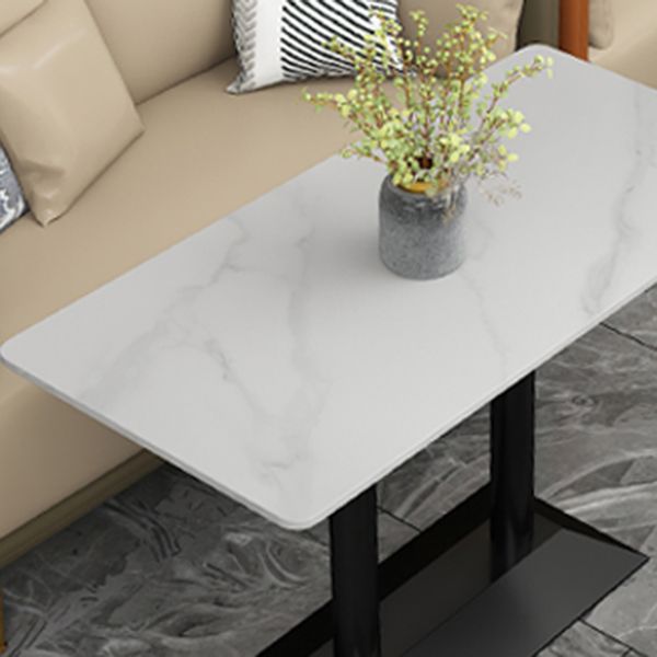 Industrial Dining Table White Sintered Stone Table with Black Metal Base for Dining Room Clearhalo ' dining_table' 'Dining Tables & Seating' 'Dining Tables' 'furn' 'furn_dining_table' 'Furniture' 'furniture_dining_table' 'Kitchen & Dining Furniture' 'kitchen&dining_furn' 'kitchen' 'kitchen_dining_table' 1200x1200_48c04f78-6c40-4dc8-963f-bb930d2323c2