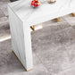 1/3/4/5 Pieces Glam Rectangle Sintered Stone Counter Table with High Stools