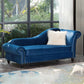 Chaise longue moderna da salotto con braccioli arrotolati e imbottita
