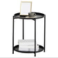Mid-Century Modern Cross Legs Coffee Table with Round Top in Iron Clearhalo 'Coffee & Accent Tables' 'Coffee Tables' 'coffee_tables' 'furn' 'furn_coffee_tables' 'Furniture' 'Living Room Furniture' 1200x1200_48c6e46e-006b-438e-8e44-49201345672a